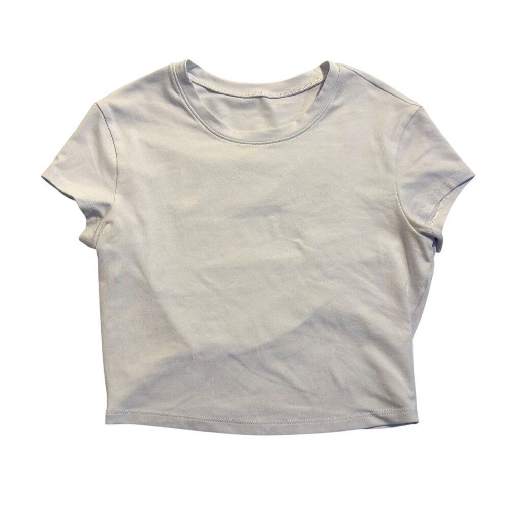 ALO Yoga AloSoft Crop Finesse Short Sleeve Tee in White